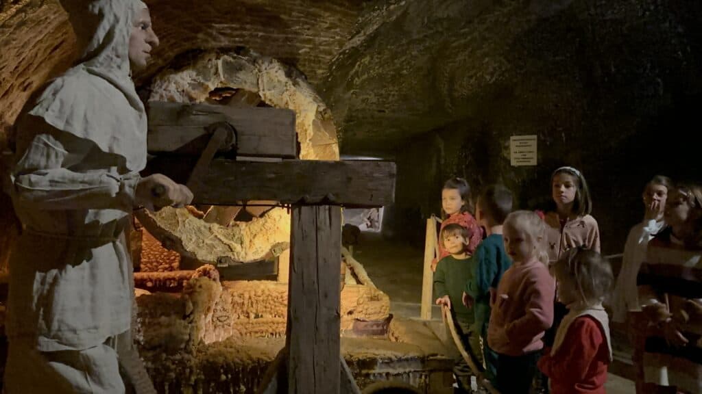 Exhibits inside the Wieliczka salt mine